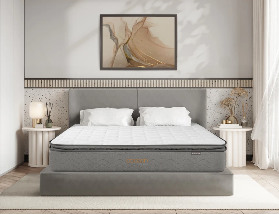 Nệm lò xo túi COCOON Grey Luxe Nệm lò xo túi COCOON Grey Luxe
