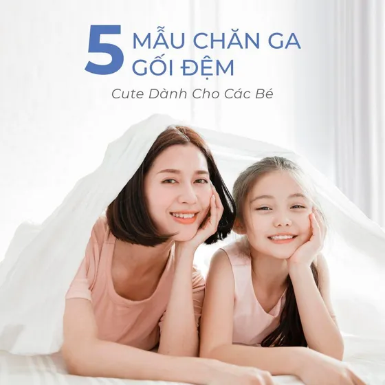 5 Mẫu Chăn Ga Gối Đệm Cute Dành Cho Các Bé