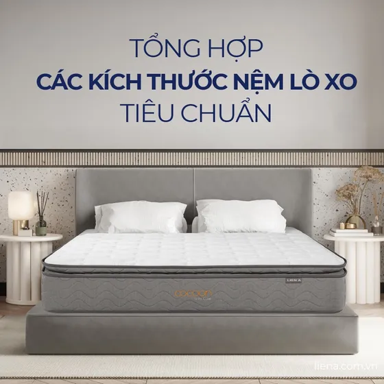 Tổng hợp các kích thước đệm lò xo tiêu chuẩn Tổng hợp các kích thước đệm lò xo tiêu chuẩn