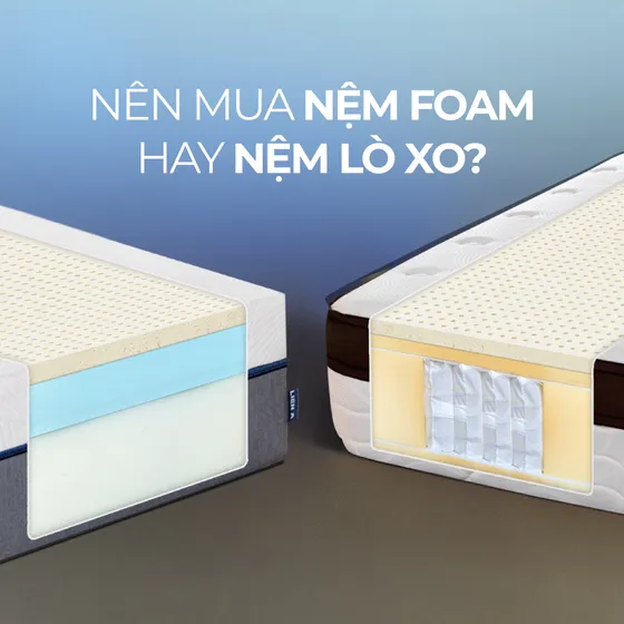 Nên mua nệm foam hay lò xo? Tiêu chí so sánh từ chuyên gia Nên mua nệm foam hay lò xo? Tiêu chí so sánh từ chuyên gia