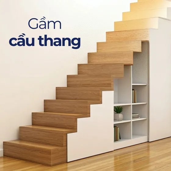 Ý tưởng trang trí gầm cầu thang tận dụng không gian hiệu quả