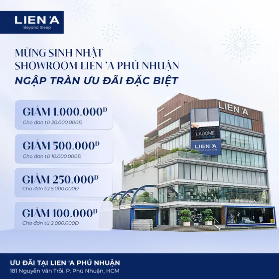 MỪNG SINH NHẬT SHOWROOM LIEN’A PHÚ NHUẬN – NGẬP TRÀN ƯU ĐÃI ĐẶC BIỆT 