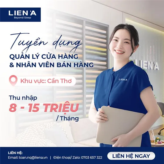 TUYỂN DỤNG NHÂN VIÊN TƯ VẤN BÁN HÀNG TẠI SHOWROOM CẦN THƠ THÁNG 06/2026