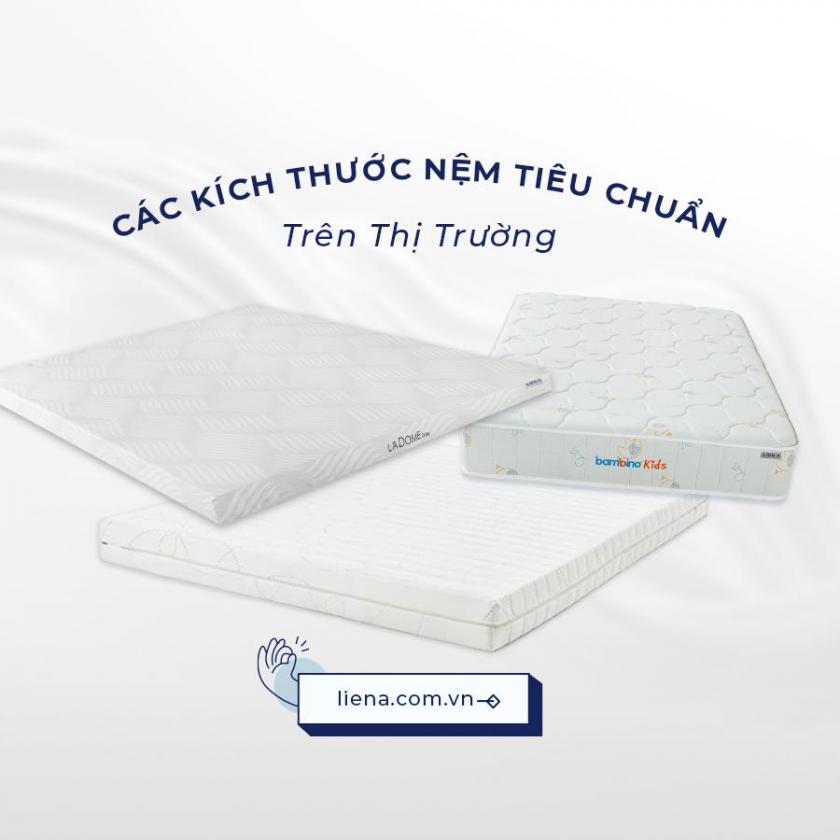 các kích thước nệm tiêu chuẩn 