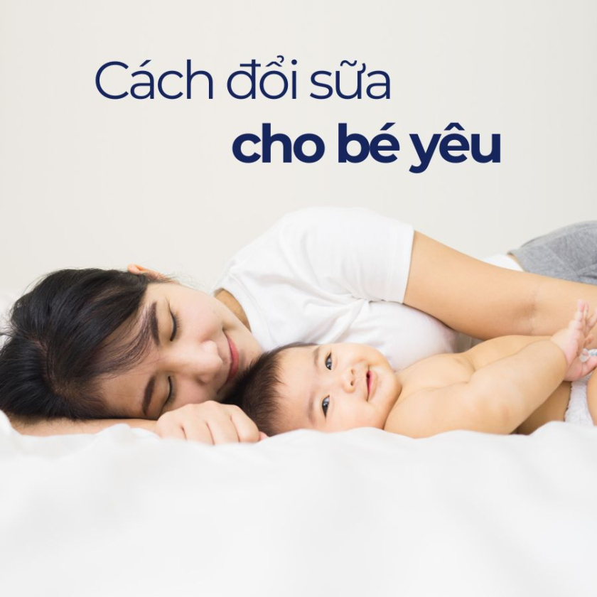 cách đổi sữa cho bé