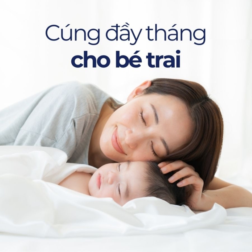 mâm cúng đầy tháng bé trai