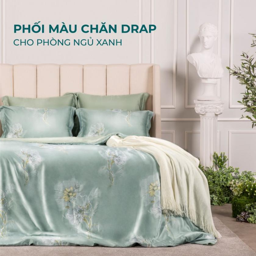 phối màu drap cho phòng ngủ