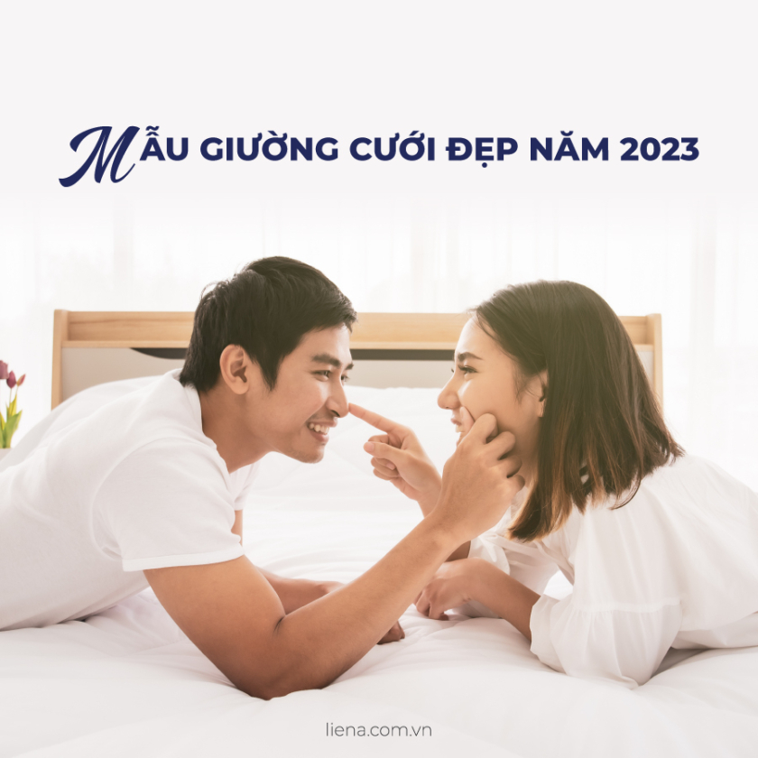 mẫu giường cưới đẹp 2023
