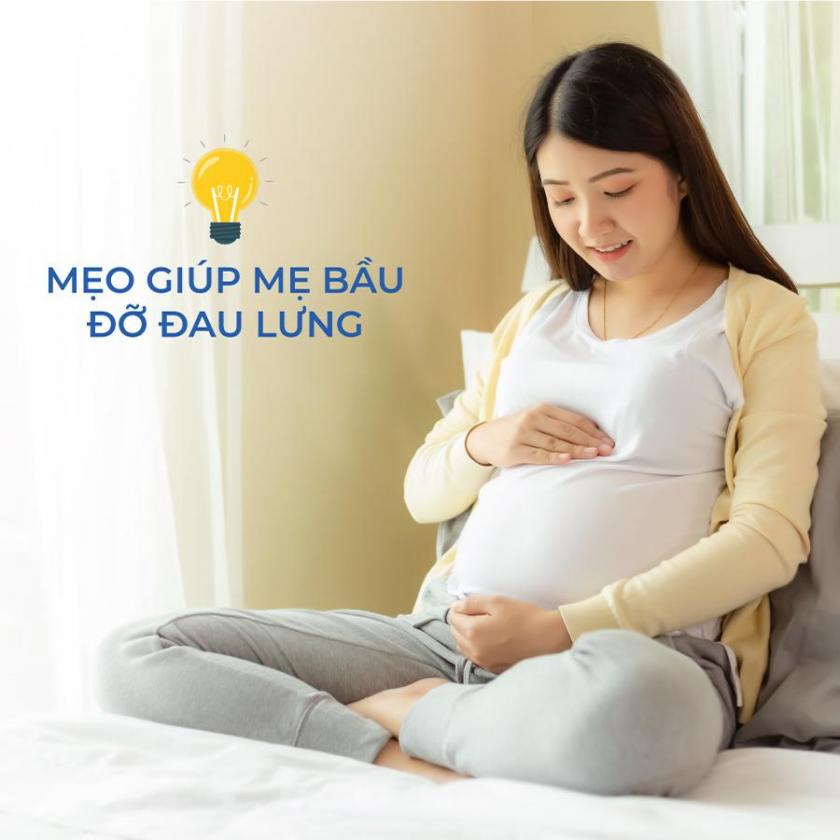 cách giảm đau lưng cho mẹ bầu