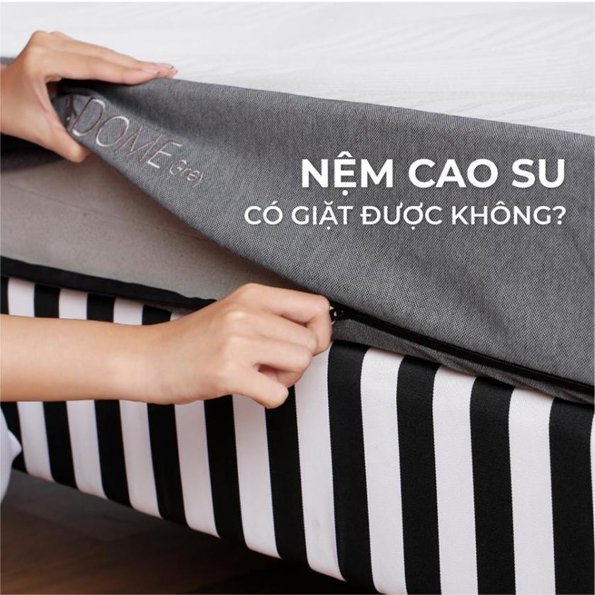 nệm cao su có giặt được không