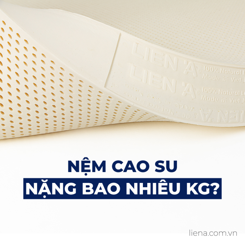 đệm cao su nặng bao nhiêu kg