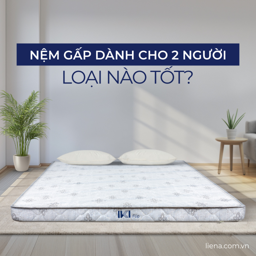 nệm gấp gọn 2 người