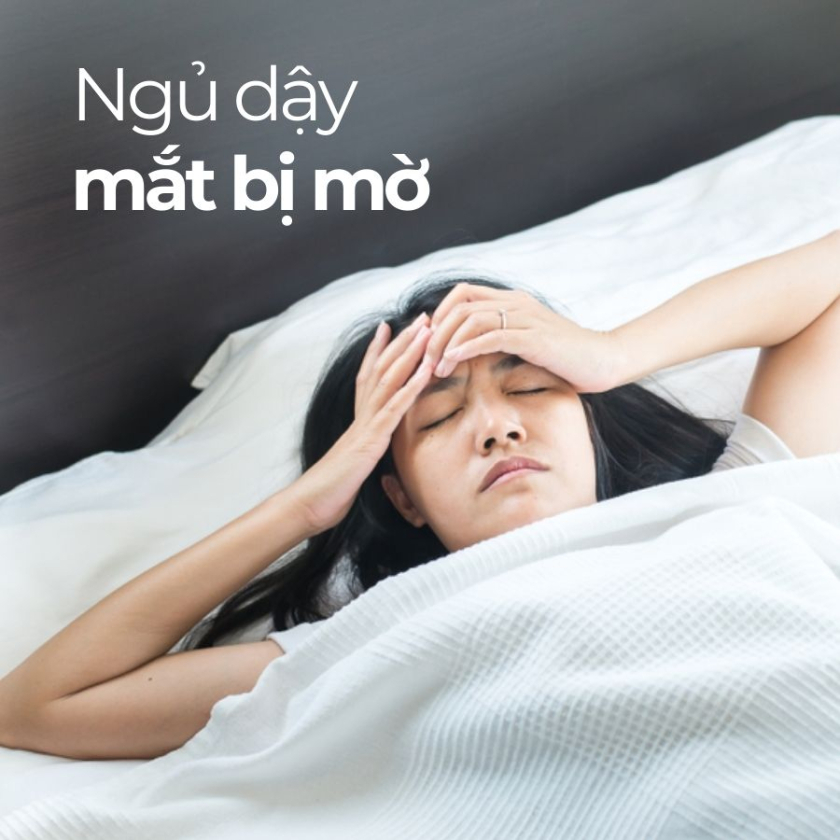 ngủ dậy mắt bị mờ