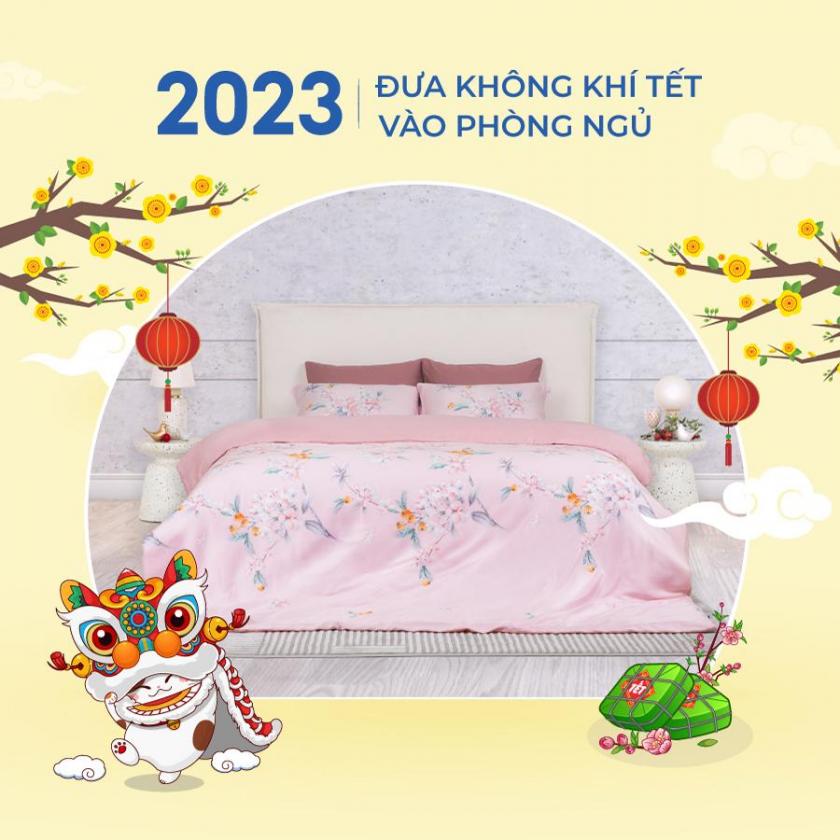 phòng ngủ đón tết 2023