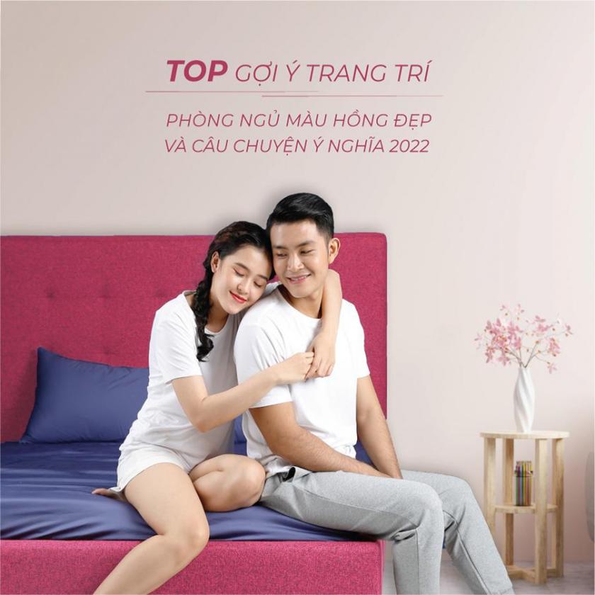 trang trí phòng ngủ màu hồng