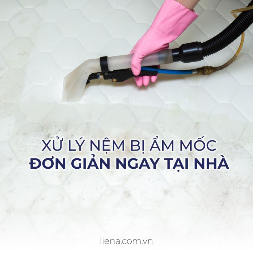 xử lý nệm bị ẩm mốc