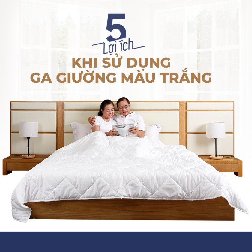 5 LỢI ÍCH KHI SỬ DỤNG GA GIƯỜNG MÀU TRẮNG 