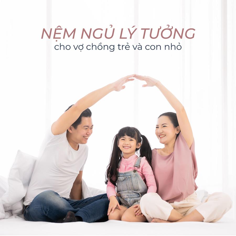 Nệm Khổ Lớn Lý Tưởng Cho Vợ Chồng Trẻ Và Con Nhỏ 