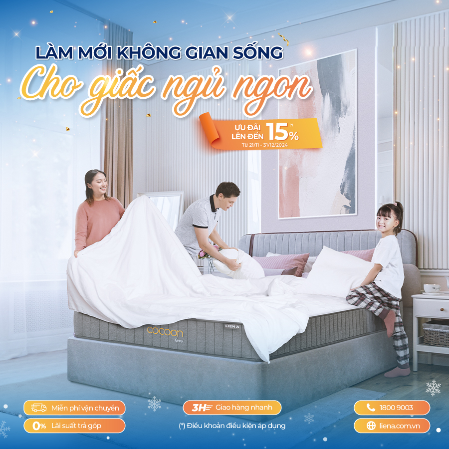 LÀM MỚI KHÔNG GIAN SỐNG CHO GIẤC NGỦ NGON