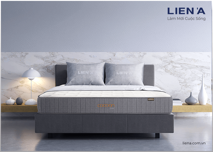 nệm lò xo túi than hoạt tính Cocoon Grey