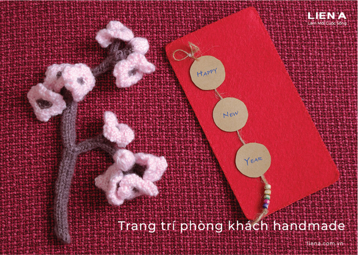trang trí phòng khách tết