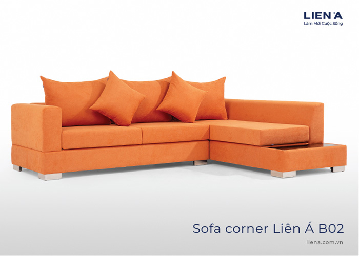 ghế sofa màu cam