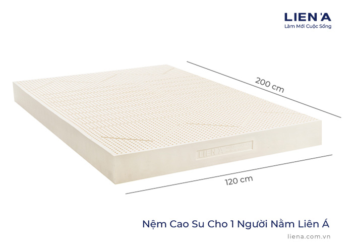 nệm cao su cho 1 người nằm liên á