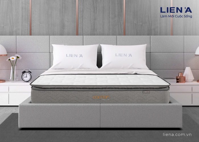 nệm lò xo cocoon grey luxe