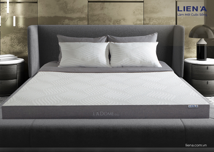 nệm cao su kháng khuẩn l'adome grey