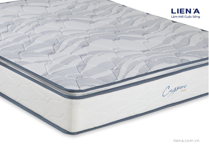 thiết kế pillowtop của nệm lò xo liên kết cassaro plush