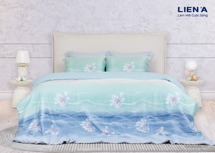 drap giường 1m6 azure