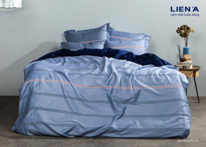 drap giường 1m4 màu xanh cho nam