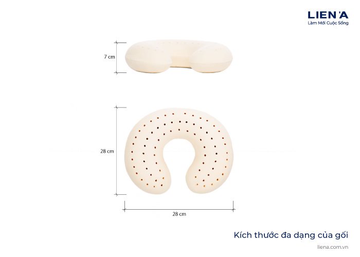 kích thước gối kê cổ
