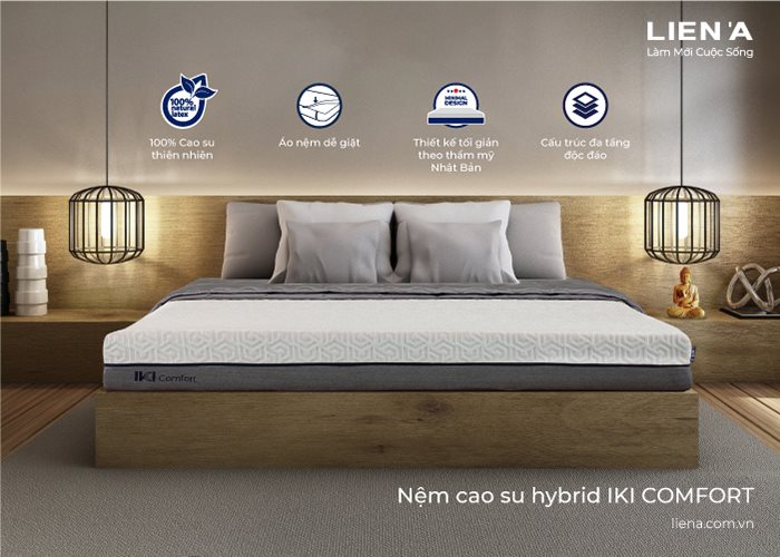 nệm cao su Hybrid cho người ngủ nghiêng
