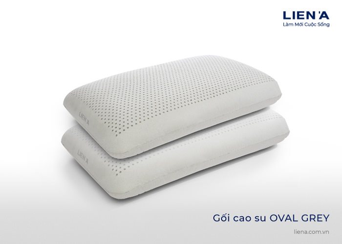 gối cao su oval grey