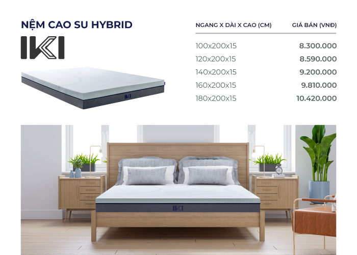 nệm cao su hybird IKI