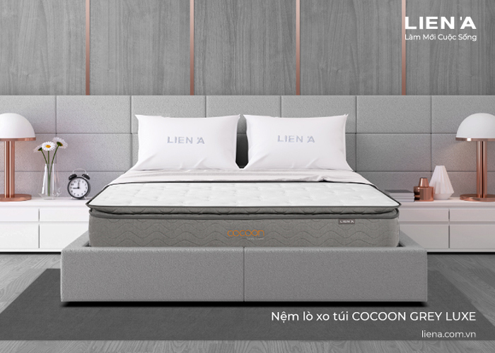 nệm lõ xo cocoon grey