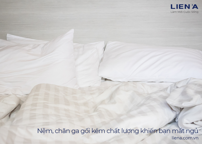 chăn ga gối nệm ảnh hưởng đến giấc ngủ