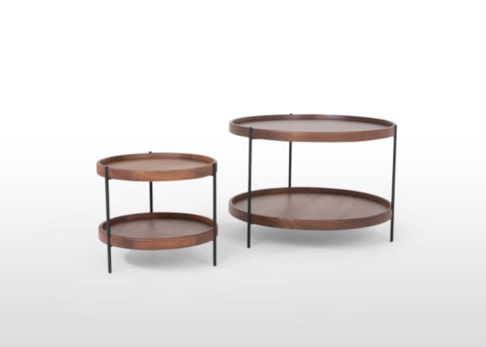 bàn trà sofa walnut phong cách địa trung hải