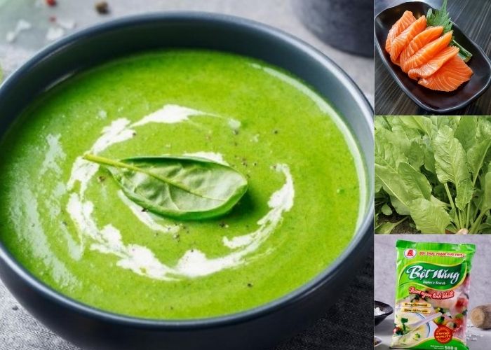 cháo cá hồi cho bé ăn dặm