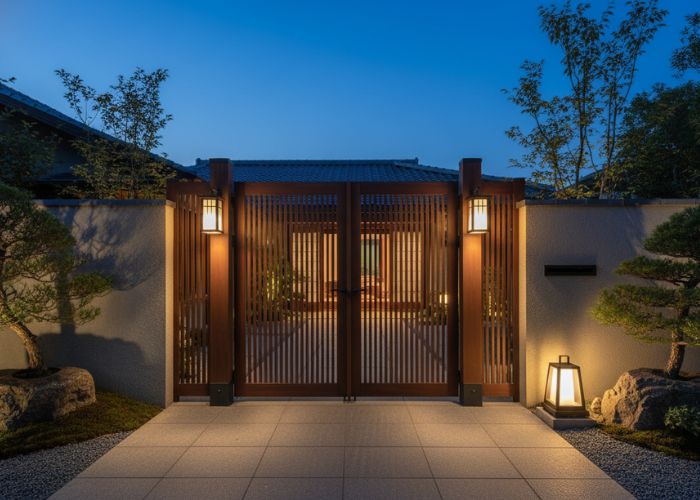 cổng nhà phong cách nhật bản