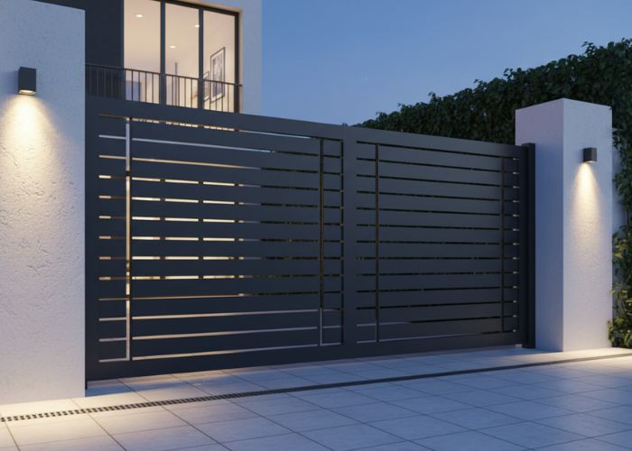 cổng nhà trượt ngang