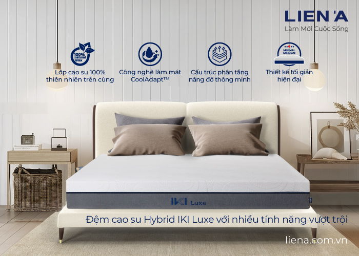 đệm cao su hybrid hà nội iki luxe