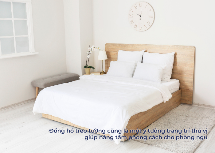 đồng hồ treo tường decor phòng ngủ