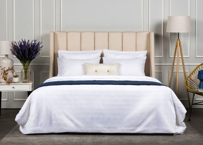 ga giường trắng phối trắng