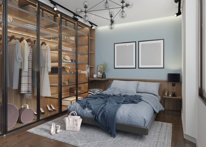 thiết kế phòng thay đồ mini