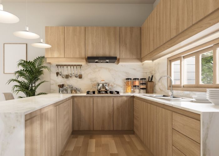 thiết kế phòng bếp đẹp đơn giản