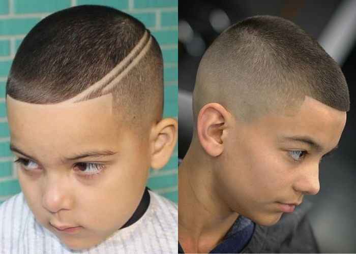 kiểu tóc buzz cut cho bé trai