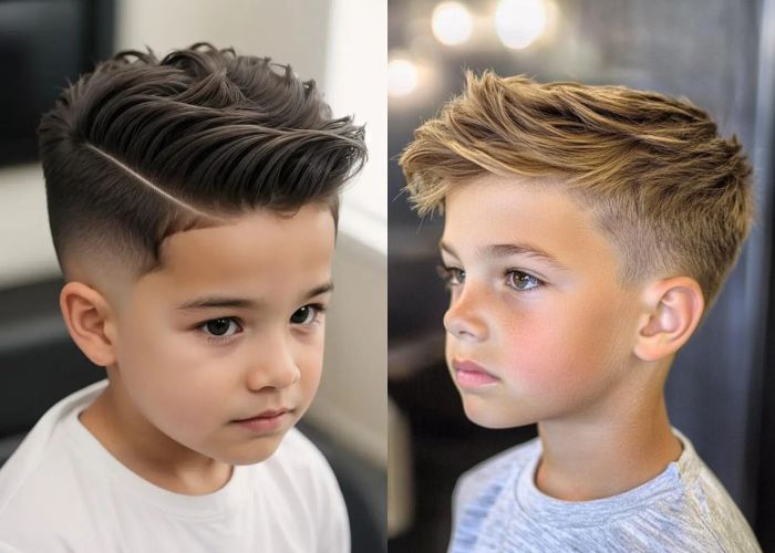 kiểu tóc faux hawk cho bé trai