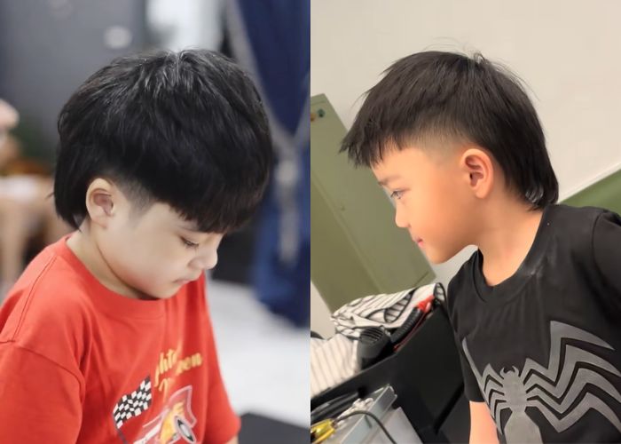 kiểu tóc mullet cho bé trai